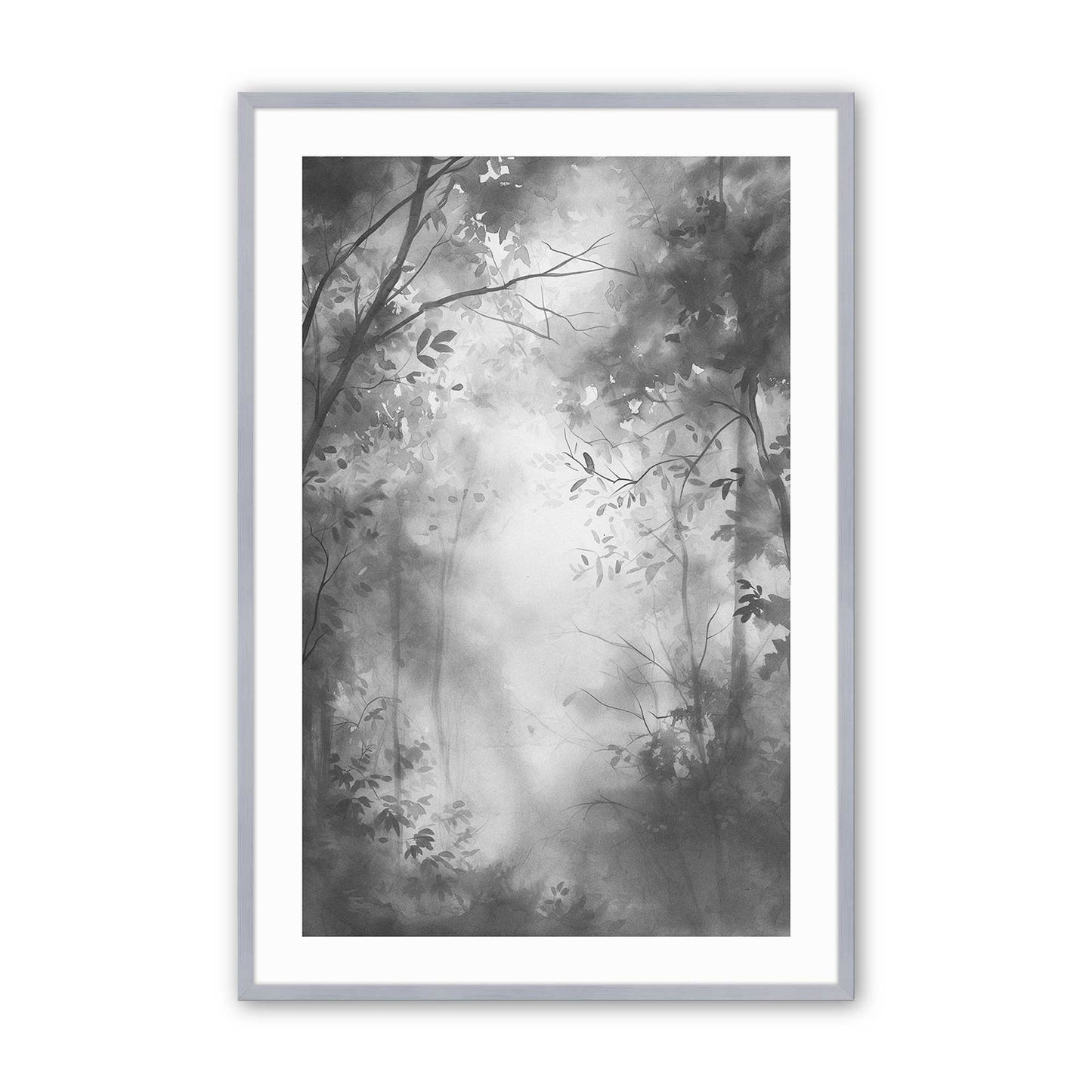 Black and White Forest Trio Art Print, Set of 3
