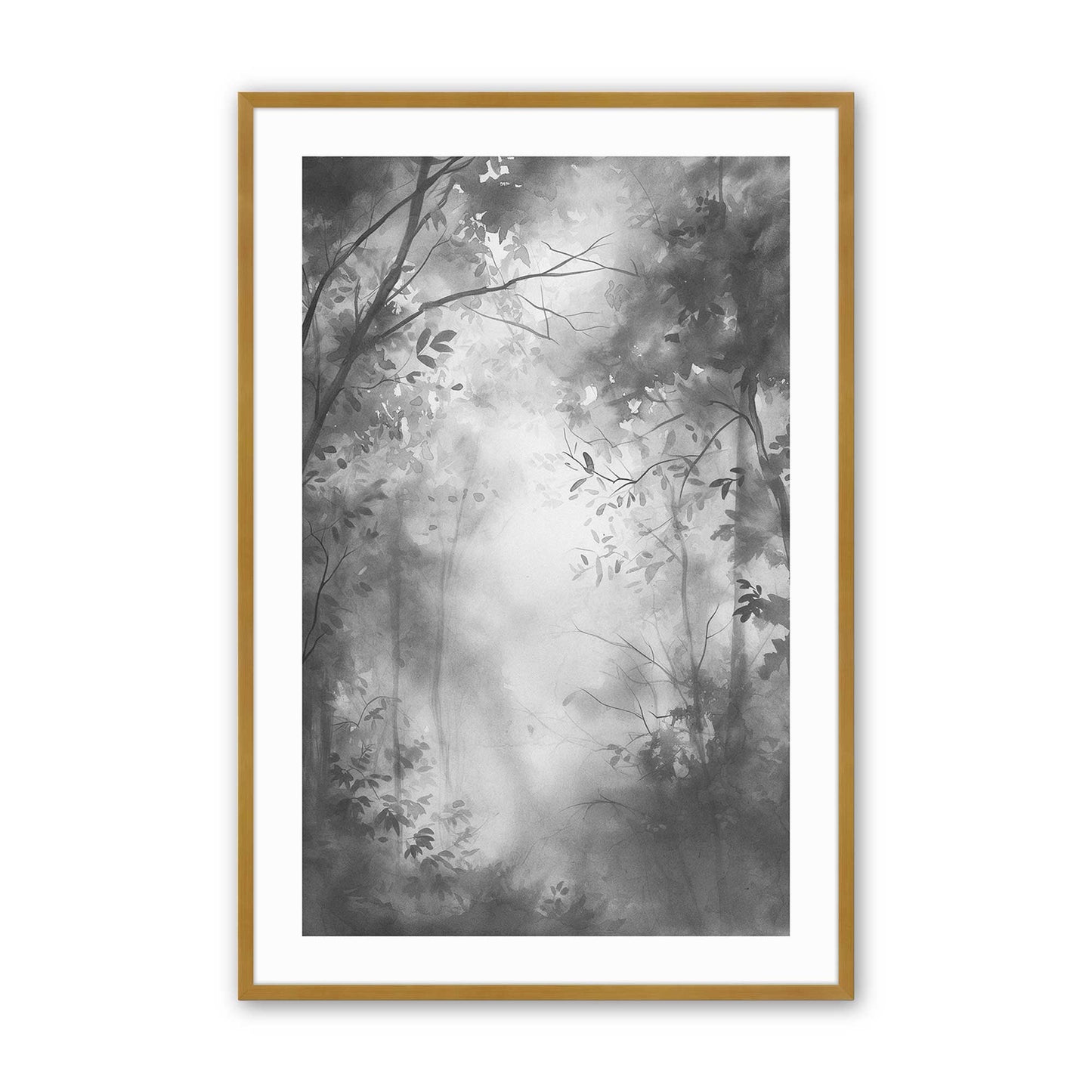 Black and White Forest Trio Art Print, Set of 3