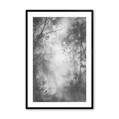 Black and White Forest Trio Art Print, Set of 3