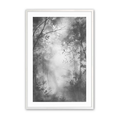 Black and White Forest Trio Art Print, Set of 3