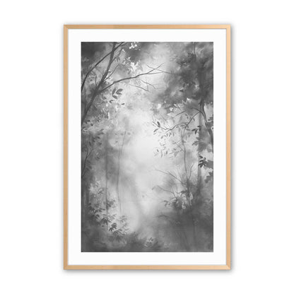 Black and White Forest Trio Art Print, Set of 3