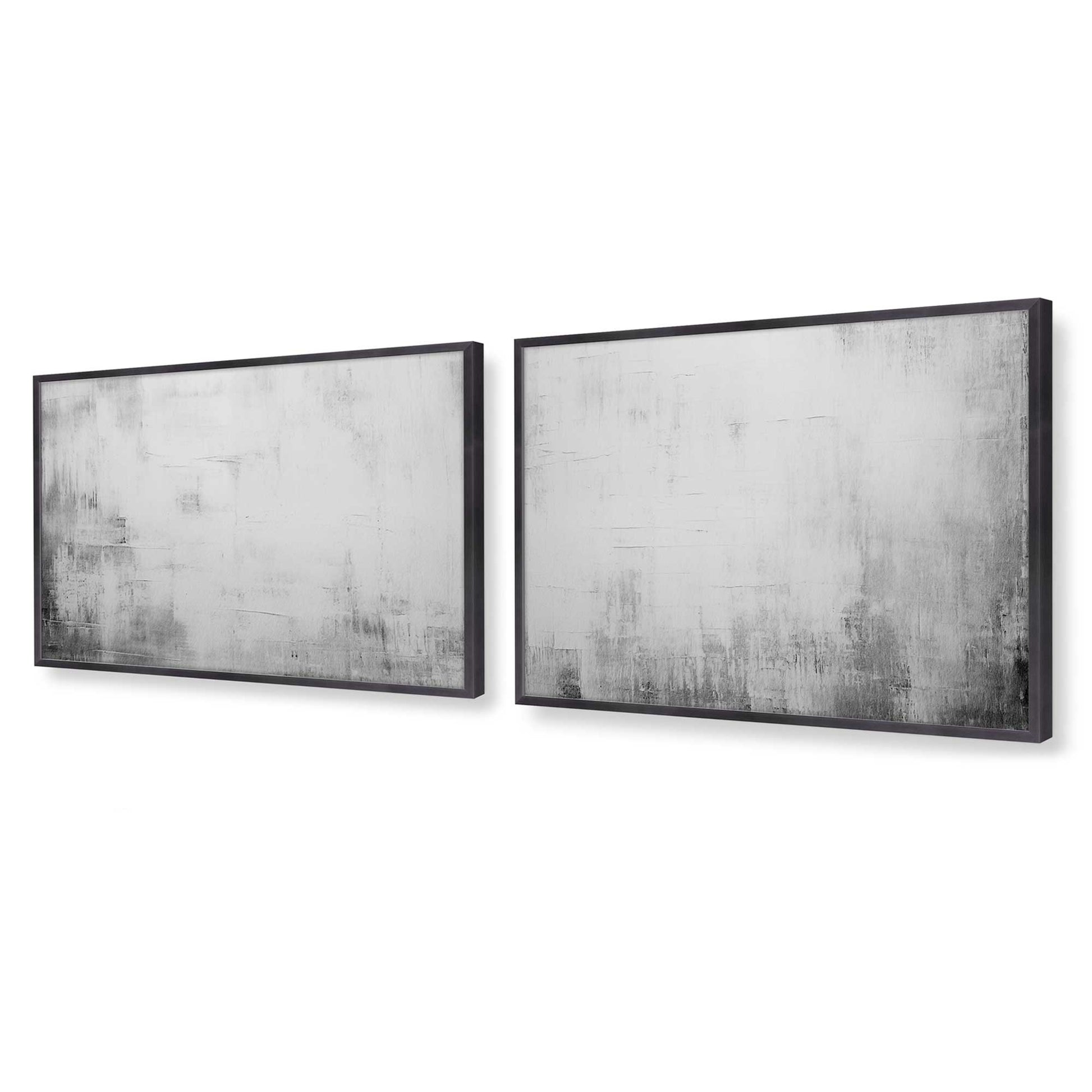 [Color:Weathered Zinc], Picture of art in a Weathered Zinc frame at an angle