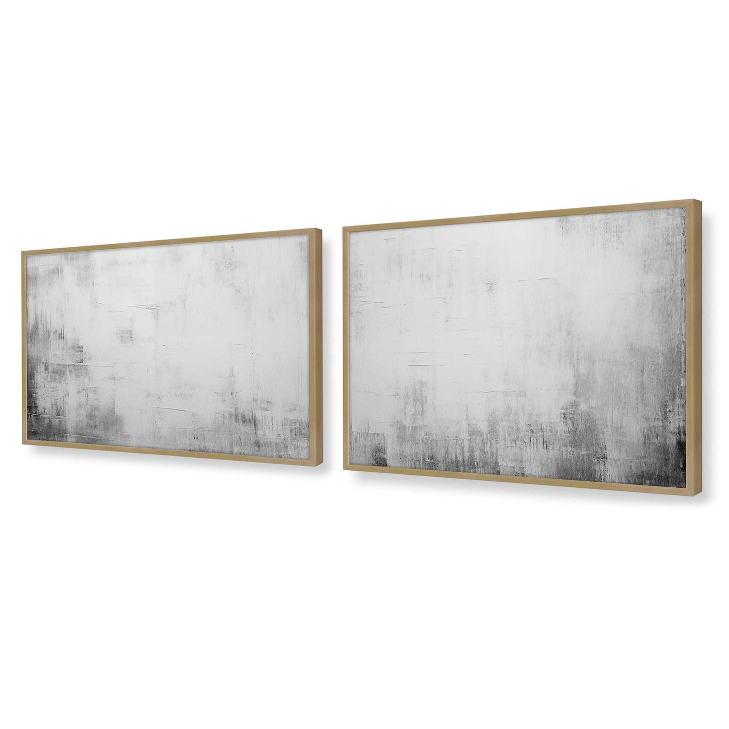 [Color:Brushed Gold], Picture of art in a Brushed Gold frame at an angle