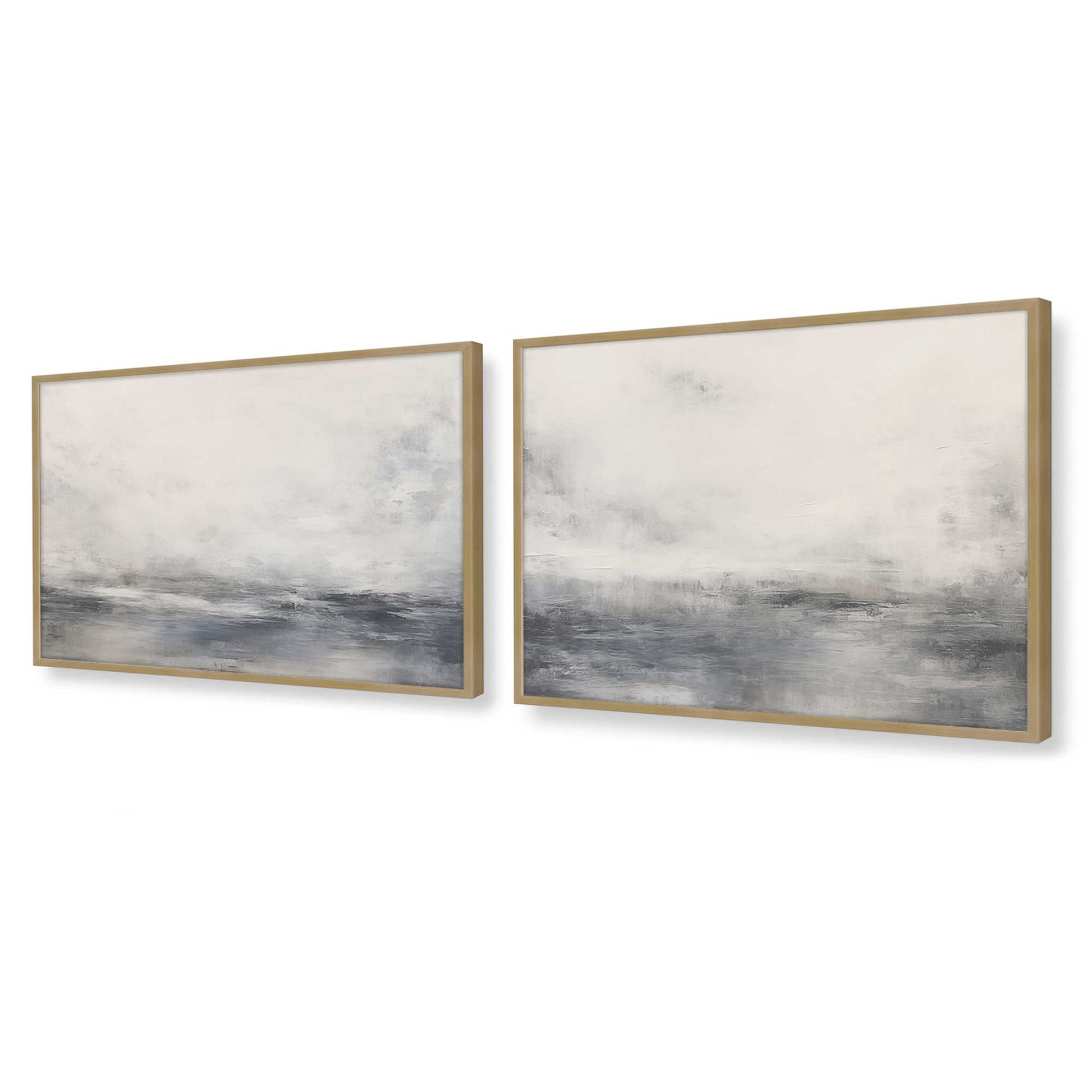 [Color:Brushed Gold], Picture of art in a Brushed Gold frame at an angle