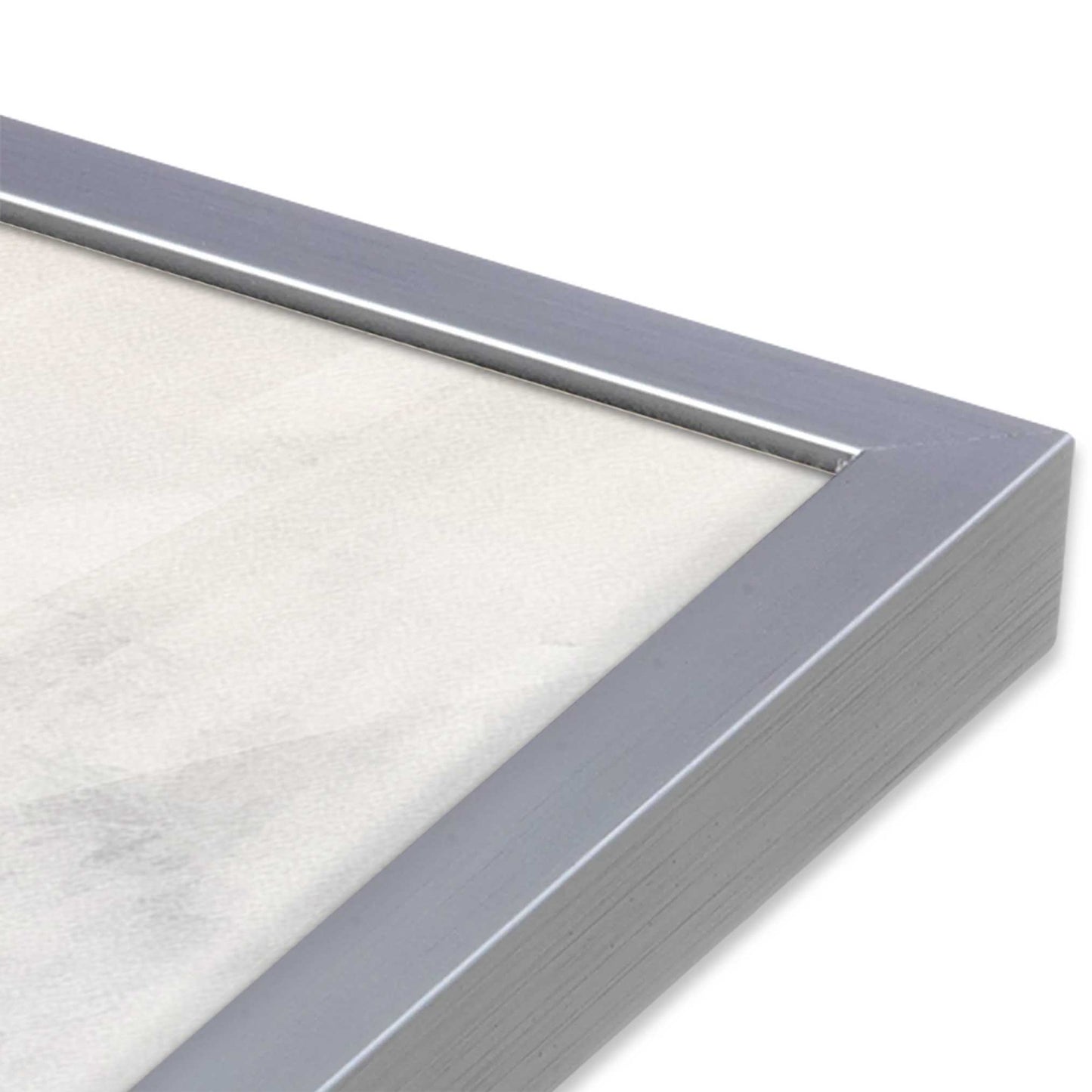 [Color:Polished Chrome], Picture of art in a Polished Chrome frame of the corner