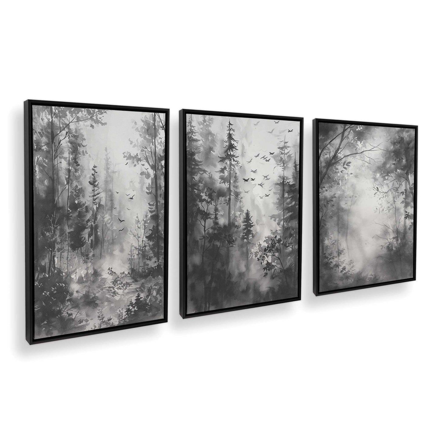 [Color:Satin Black], Picture of art in a Satin Black frame at an angle