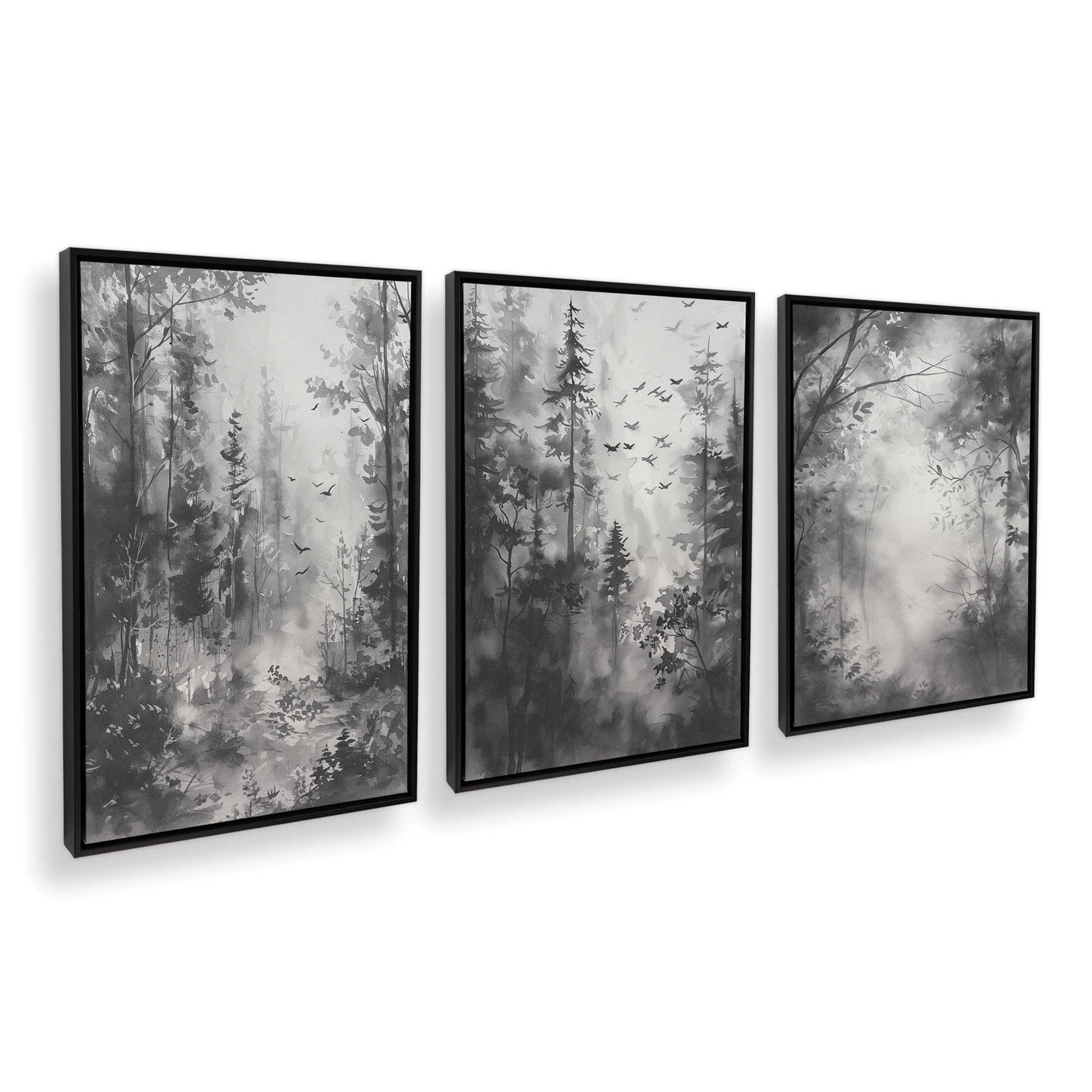 [Color:Satin Black], Picture of art in a Satin Black frame at an angle