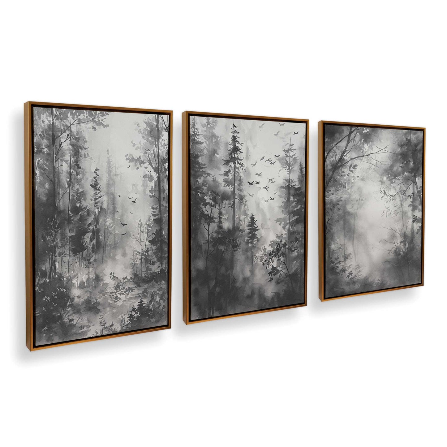 [Color:Polished Gold], Picture of art in a Polished Gold frame at an angle