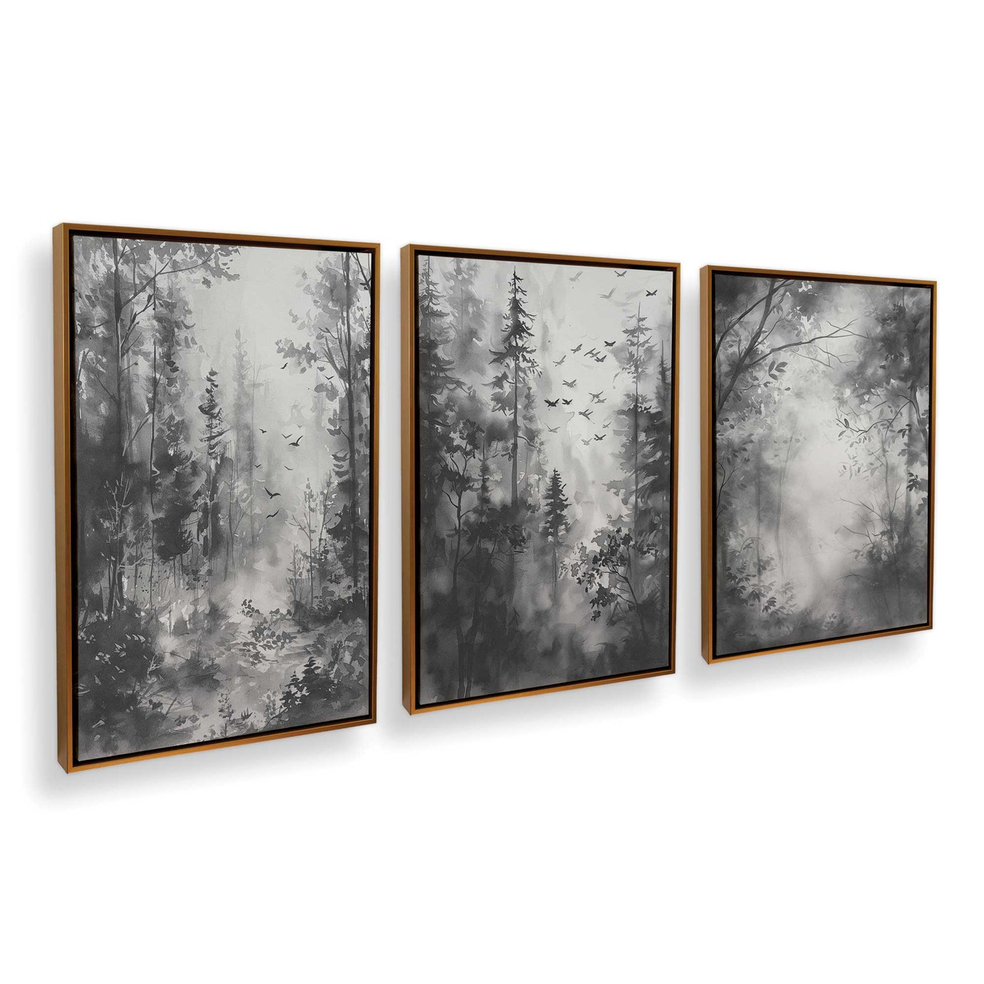 [Color:Polished Gold], Picture of art in a Polished Gold frame at an angle