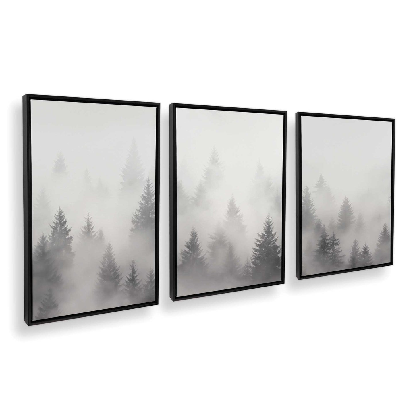 [Color:Satin Black], Picture of art in a Satin Black frame at an angle