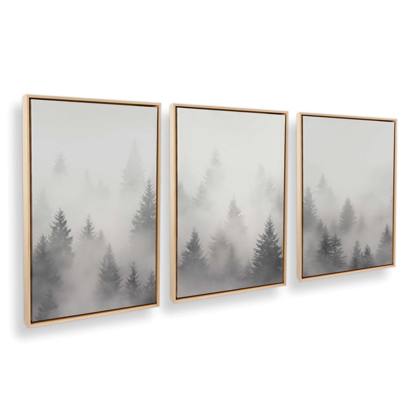 [Color:American Maple], Picture of art in a American Maple frame at an angle