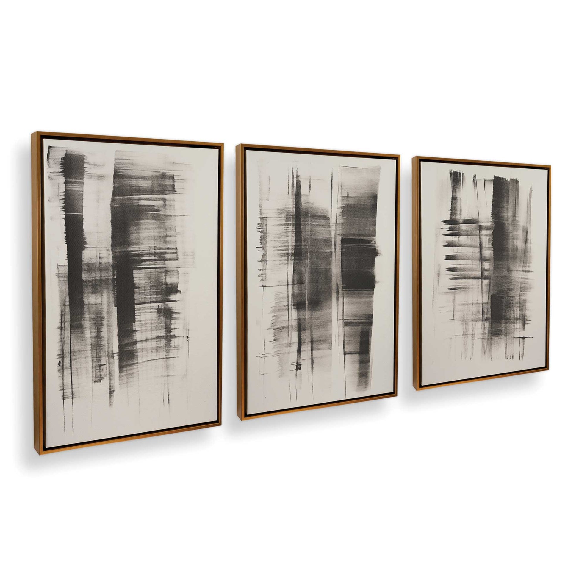 [Color:Polished Gold], Picture of art in a Polished Gold frame at an angle