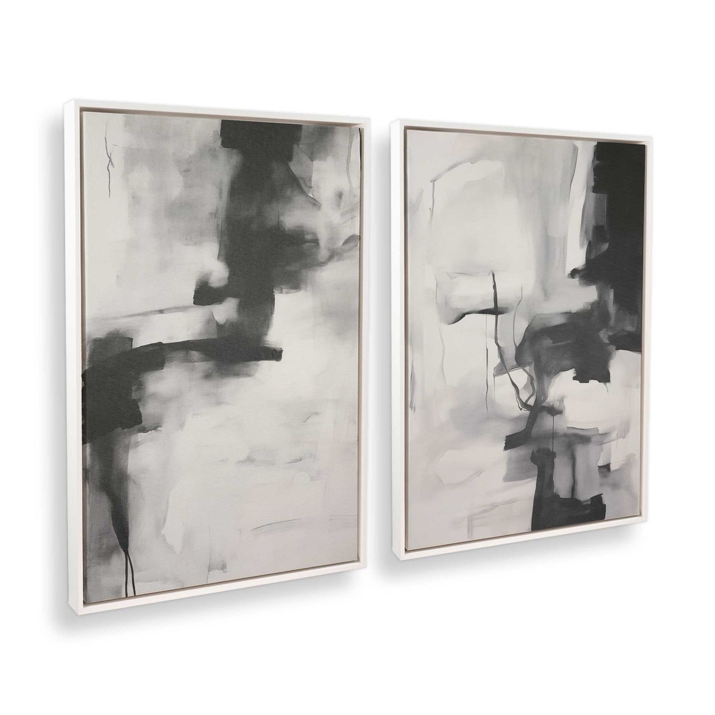 [Color:Opaque White], Picture of art in a White frame at an angle