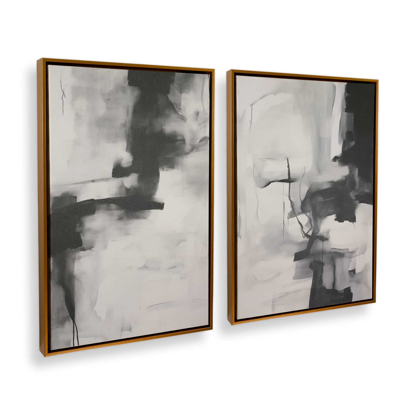 [Color:Polished Gold], Picture of art in a Polished Gold frame at an angle