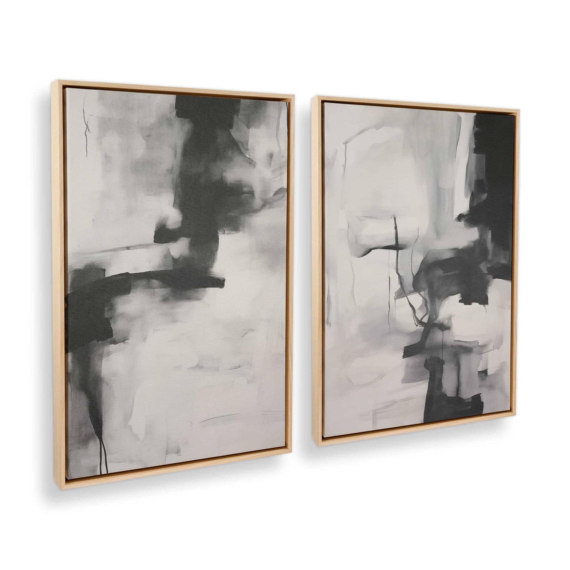 [Color:American Maple], Picture of art in a American Maple frame at an angle