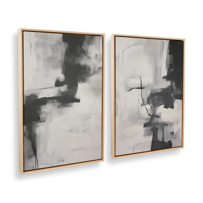 [Color:American Maple], Picture of art in a American Maple frame at an angle