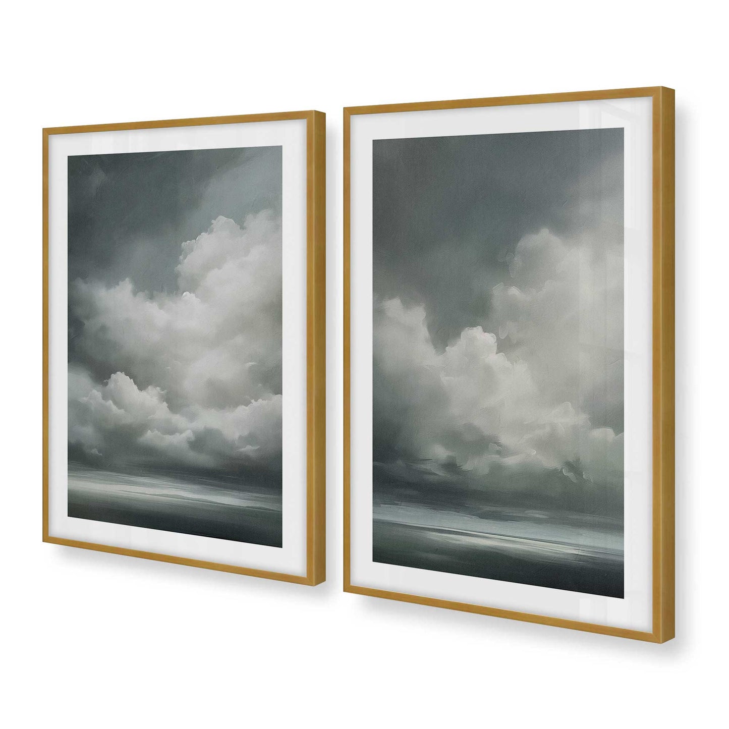 [Color:Polished Gold], Picture of art in a Polished Gold frame at an angle