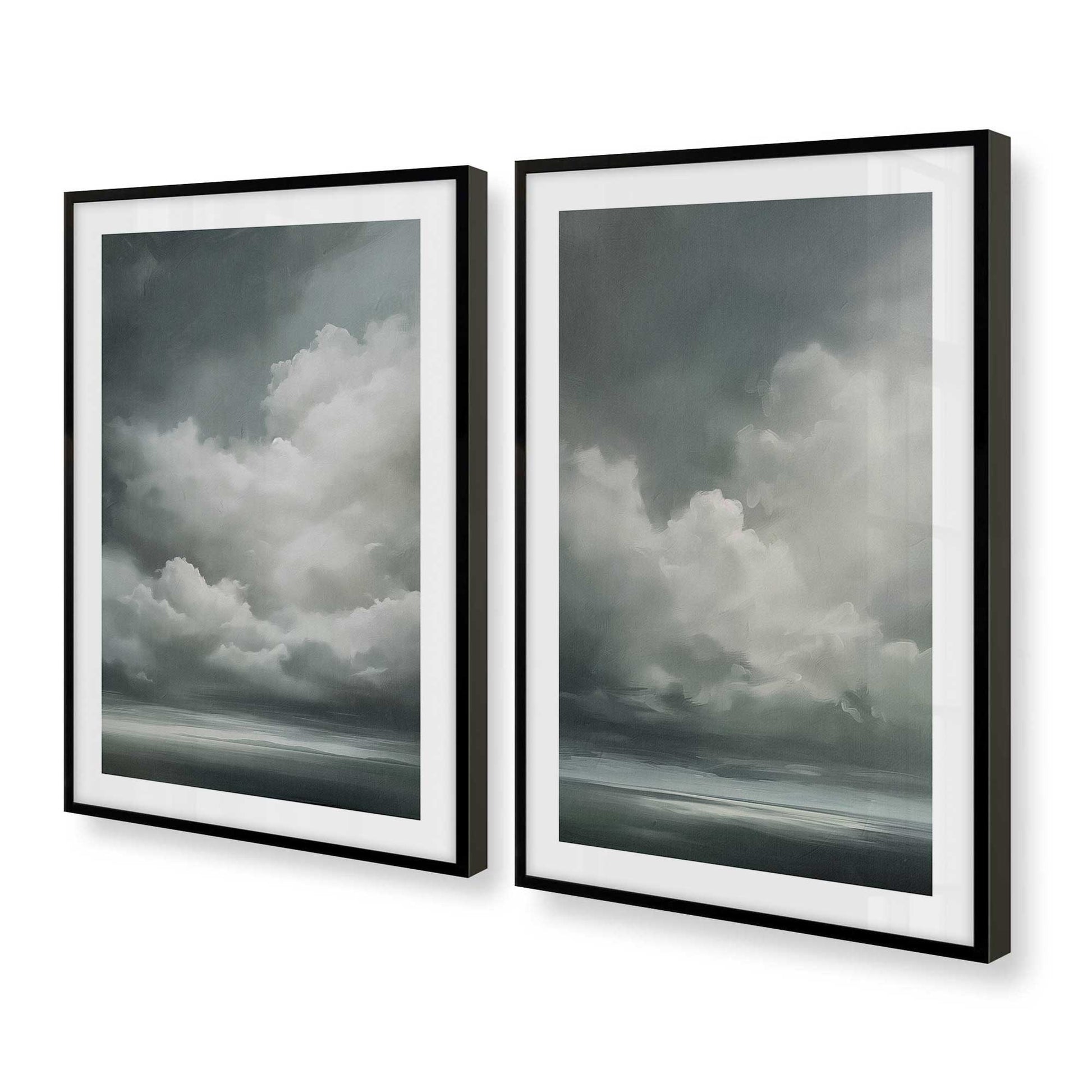 [Color:Satin Black], Picture of art in a Satin Black frame at an angle