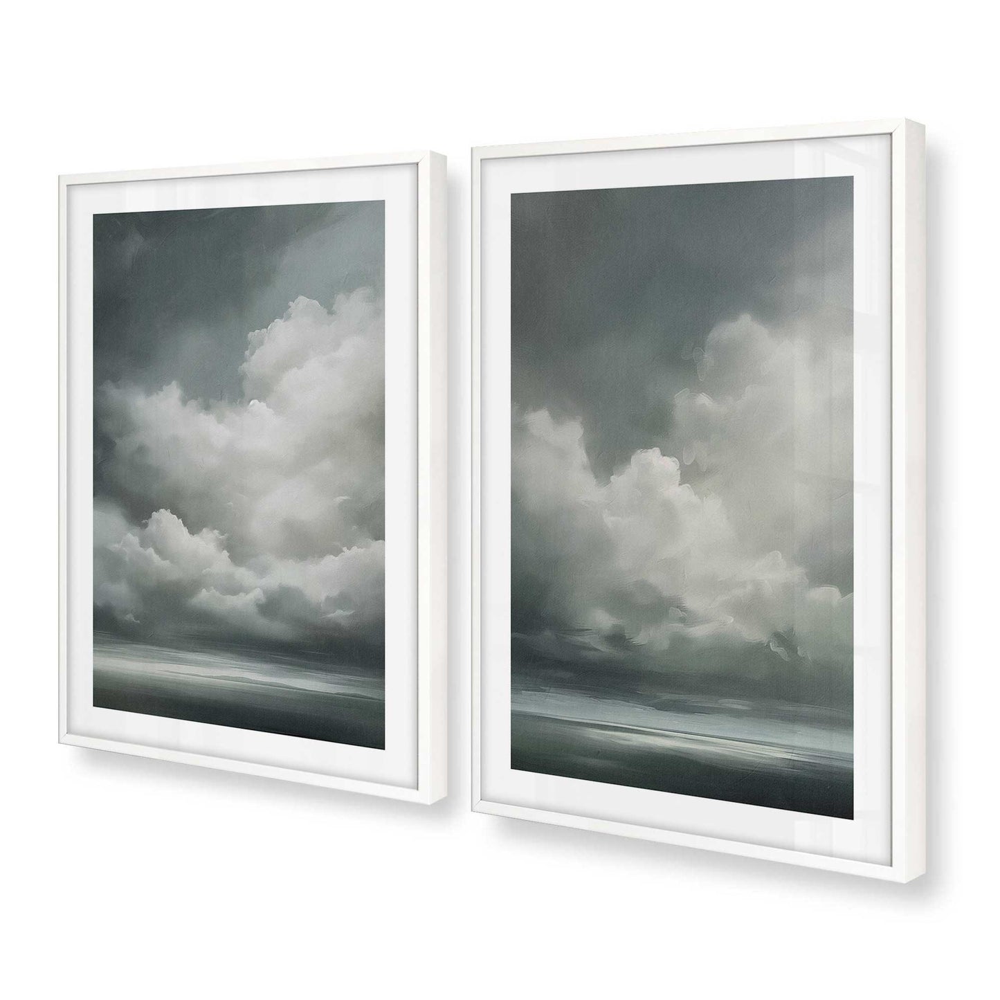 [Color:Opaque White], Picture of art in a Opaque White frame at an angle