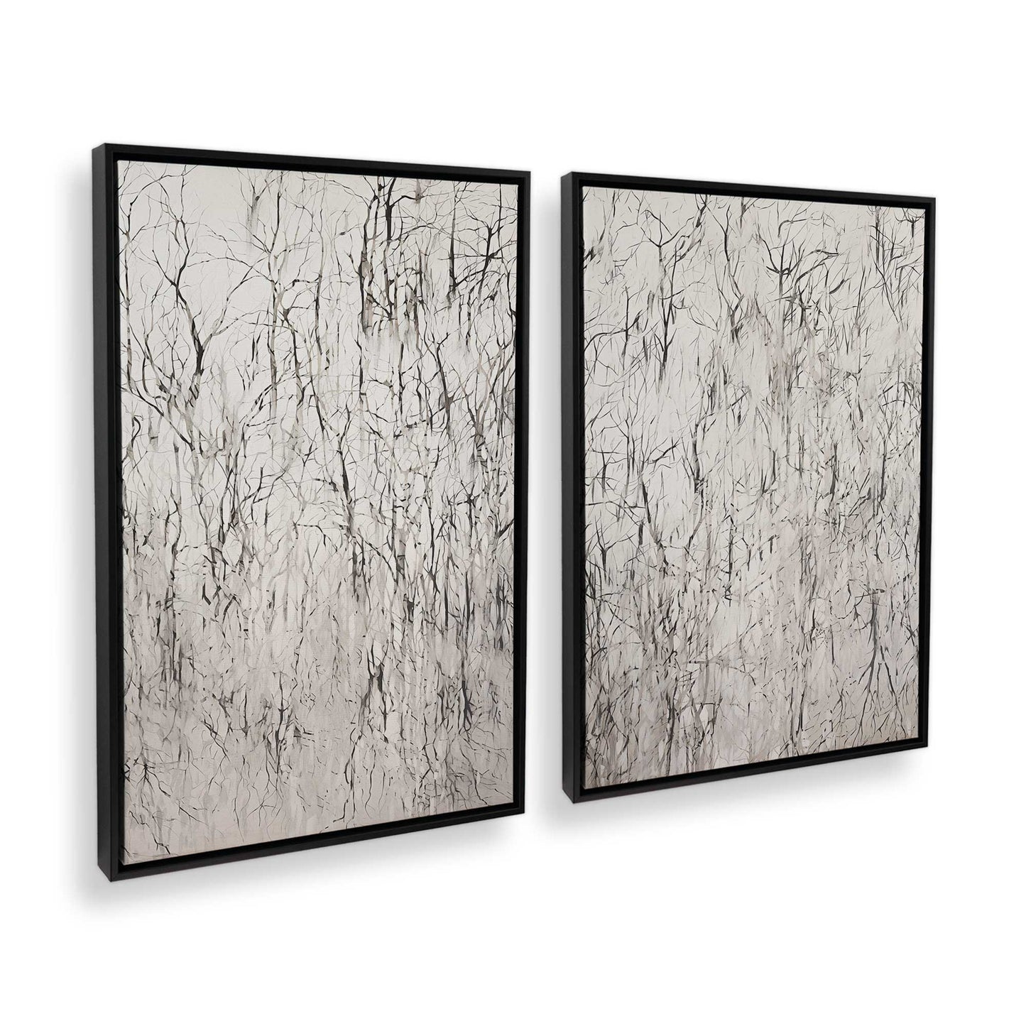 [Color:Satin Black], Picture of art in a Satin Black frame at an angle