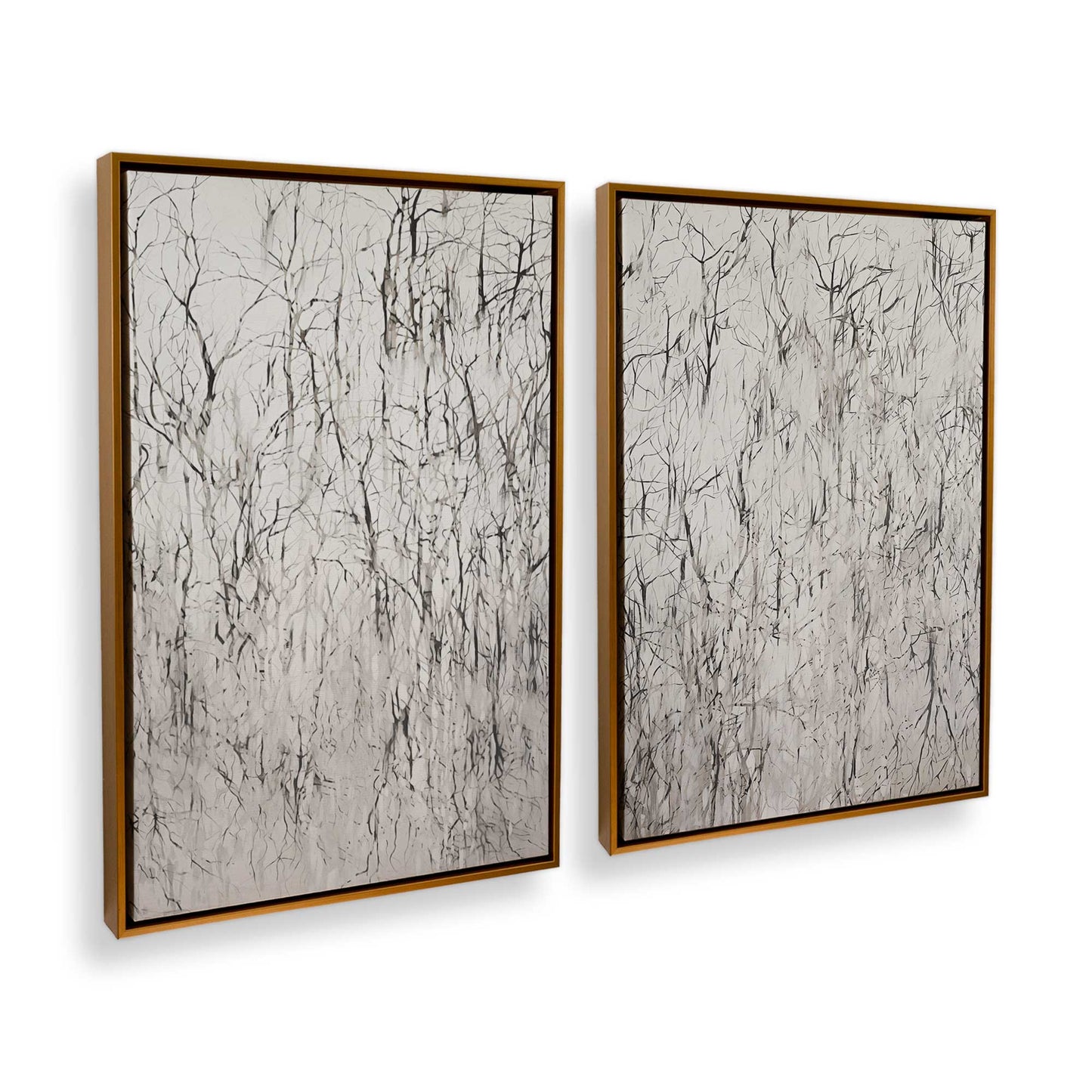 [Color:Polished Gold], Picture of art in a Polished Gold frame at an angle