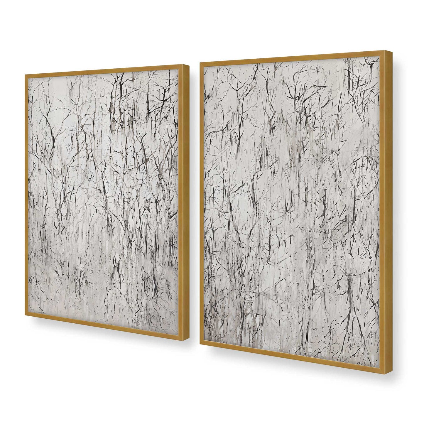 [Color:Polished Gold], Picture of art in a Polished Gold frame at an angle