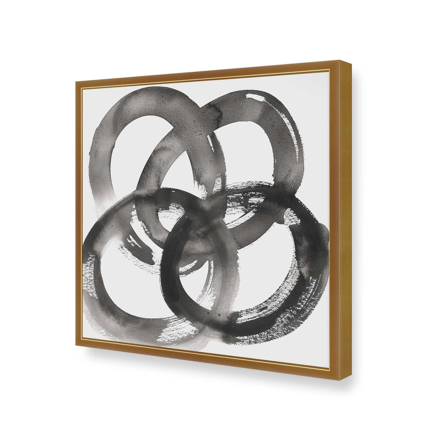 [Color:Polished Gold], Picture of art in a Polished Gold frame at an angle
