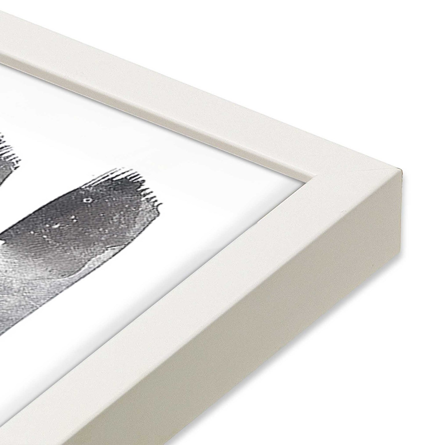 [Color:Opaque White], Picture of art in a Opaque White frame of the corner