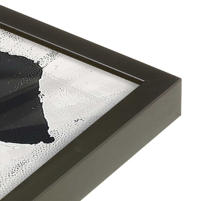 [Color:Satin Black], Picture of art in a Satin Black frame at an angle