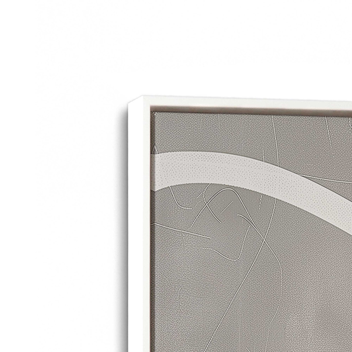 [Color:Opaque White], Picture of art in a White frame at an angle