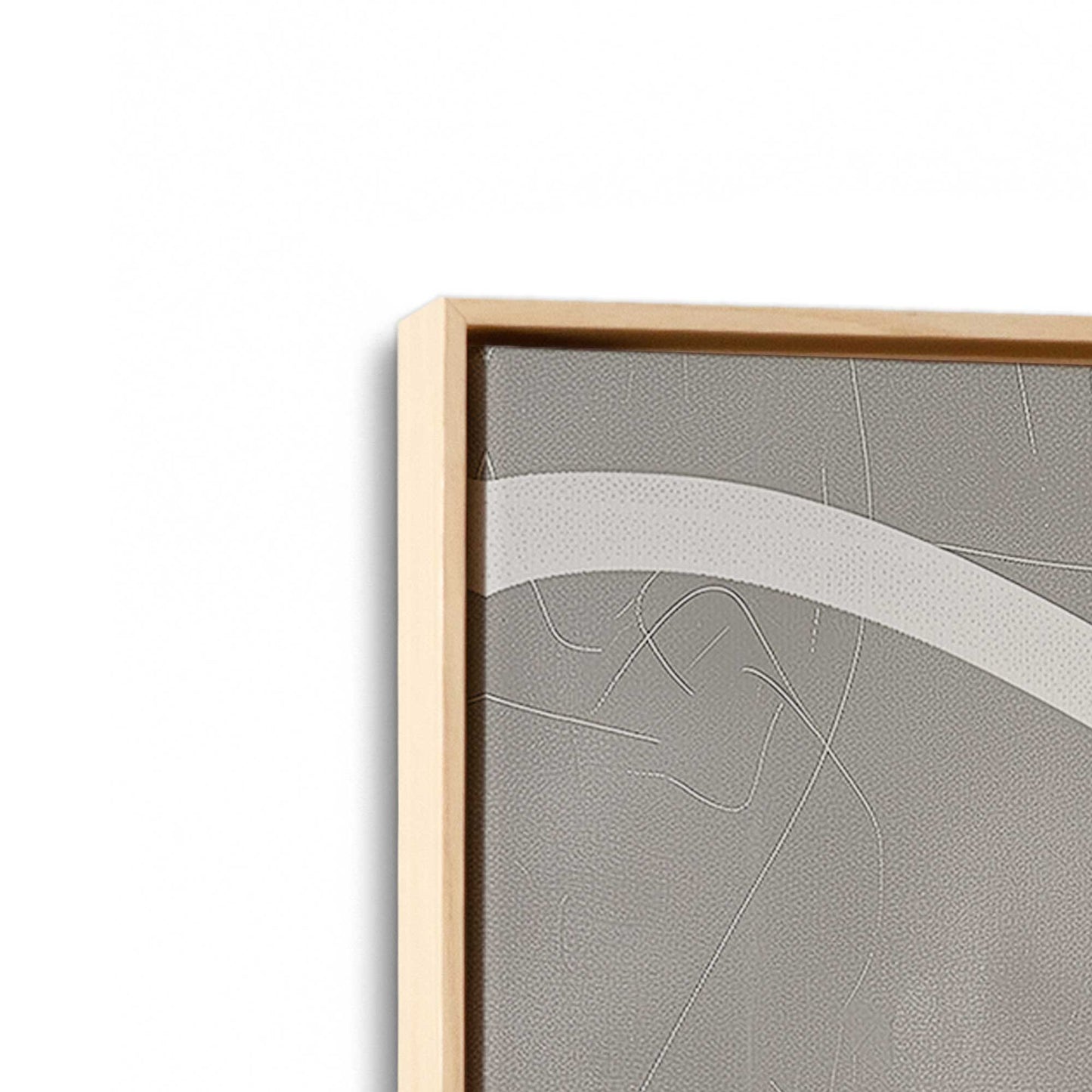 [Color:American Maple], Picture of art in a American Maple frame at an angle