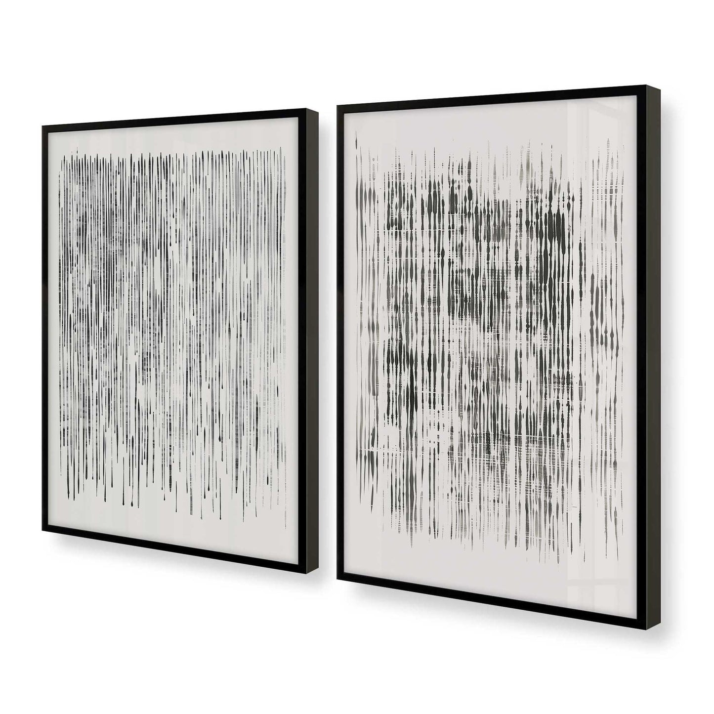 [Color:Satin Black], Picture of art in a Satin Black frame at an angle