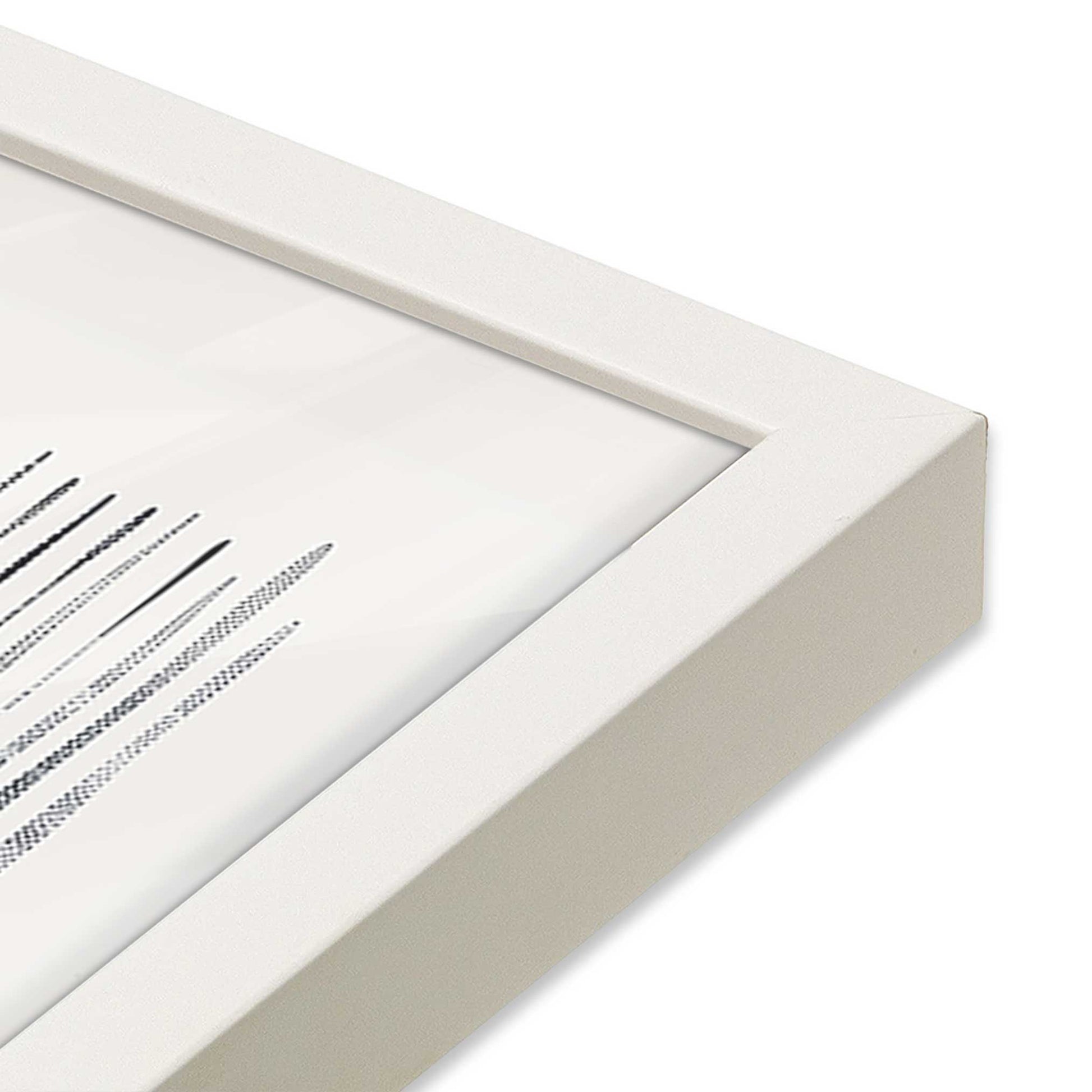 [Color:Opaque White], Picture of art in a Opaque White frame of the corner