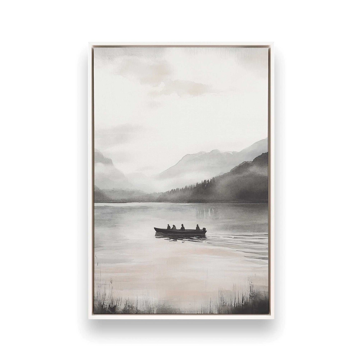 [Color:Opaque White], Picture of art in a White frame