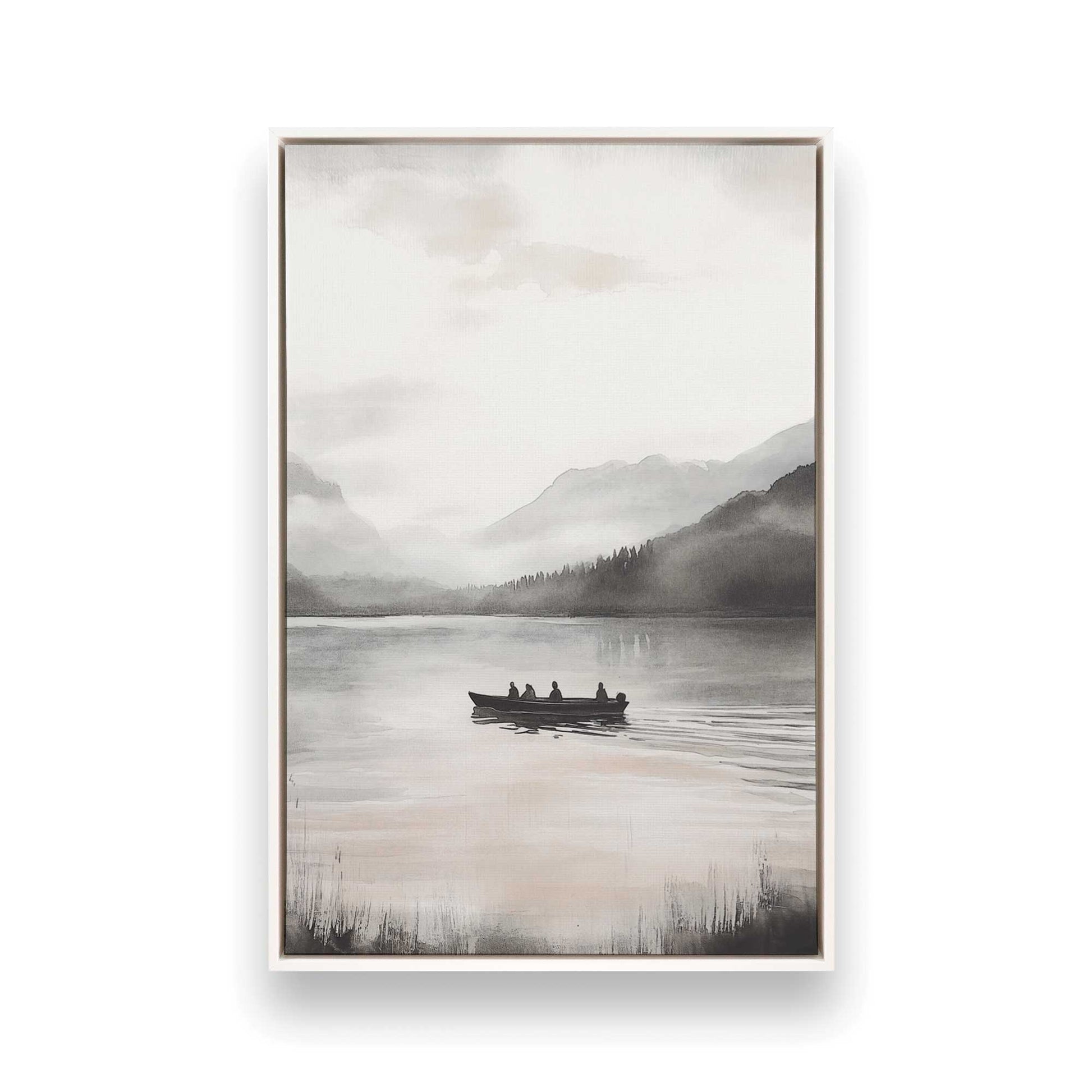 [Color:Opaque White], Picture of art in a White frame