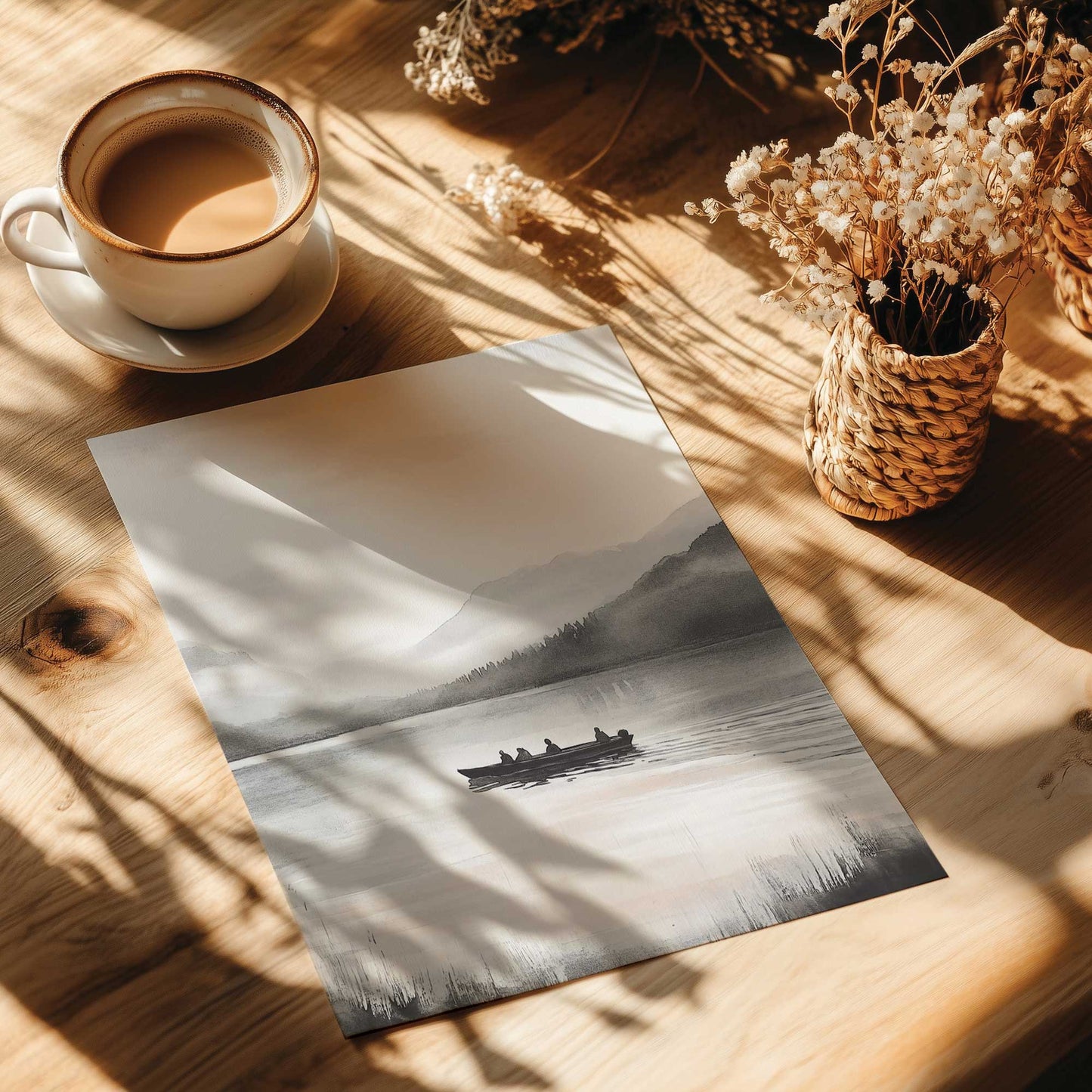 Quiet Boat Ride Through the Mist Art Print