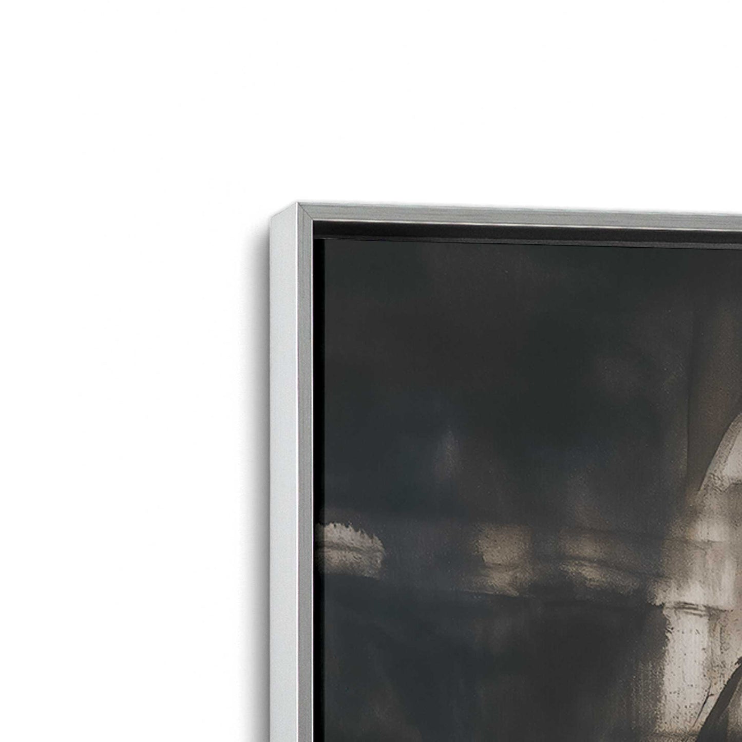 [Color:Polished Chrome], Picture of art in a Polished Chrome frame at an angle