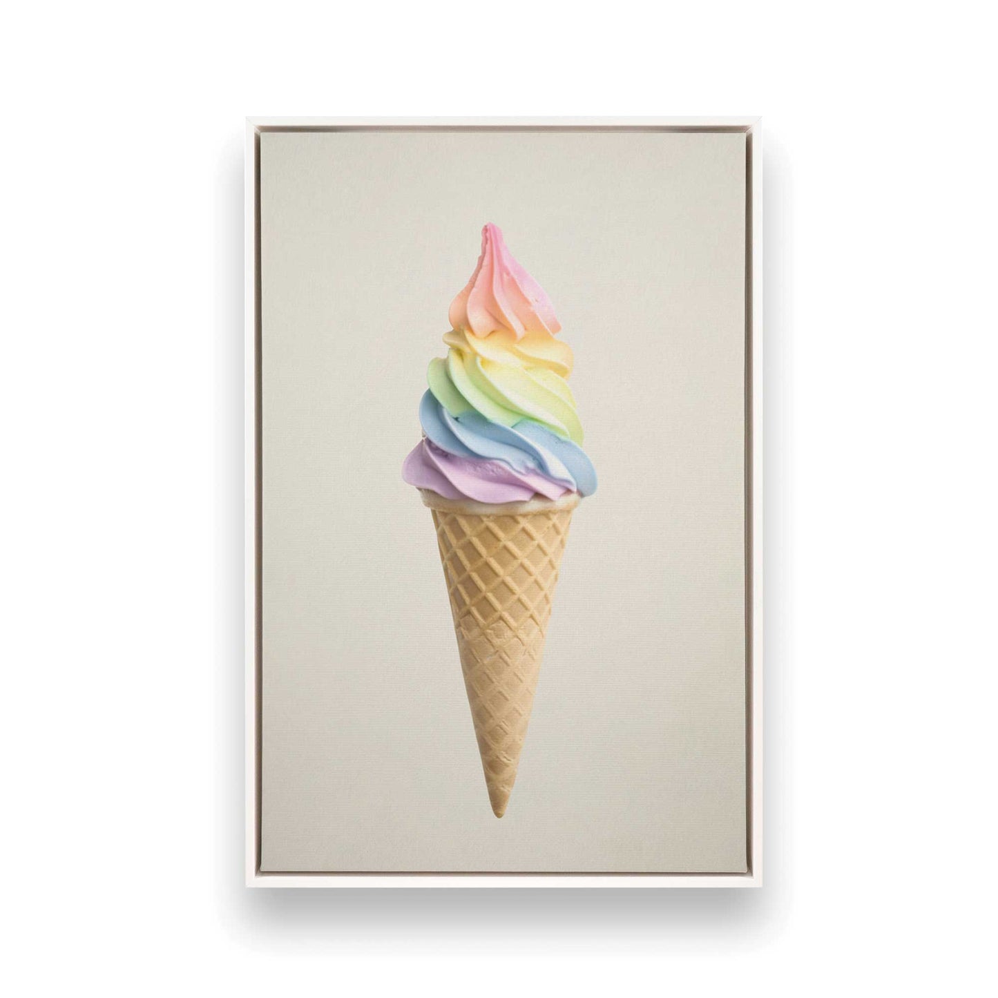 [Color:Opaque White], Picture of art in a White frame