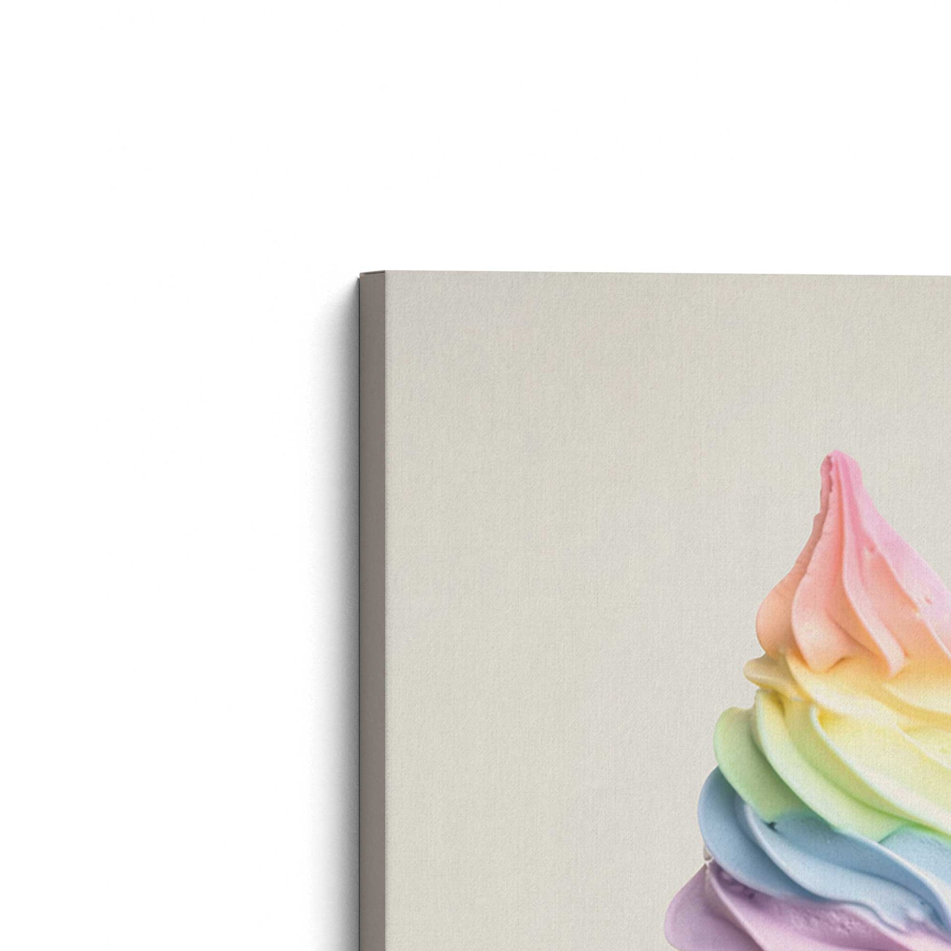 [Color:Stretched Canvas], Picture of the corner of the art