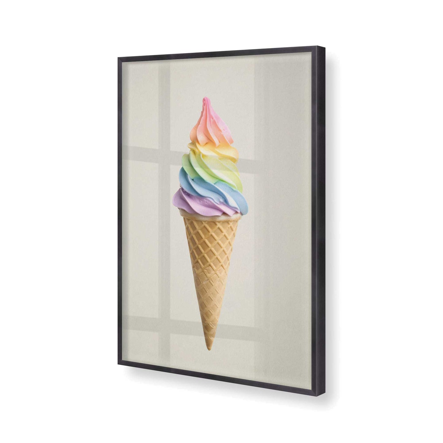 [Color:Weathered Zinc], Picture of art in a Weathered Zinc frame of the corner