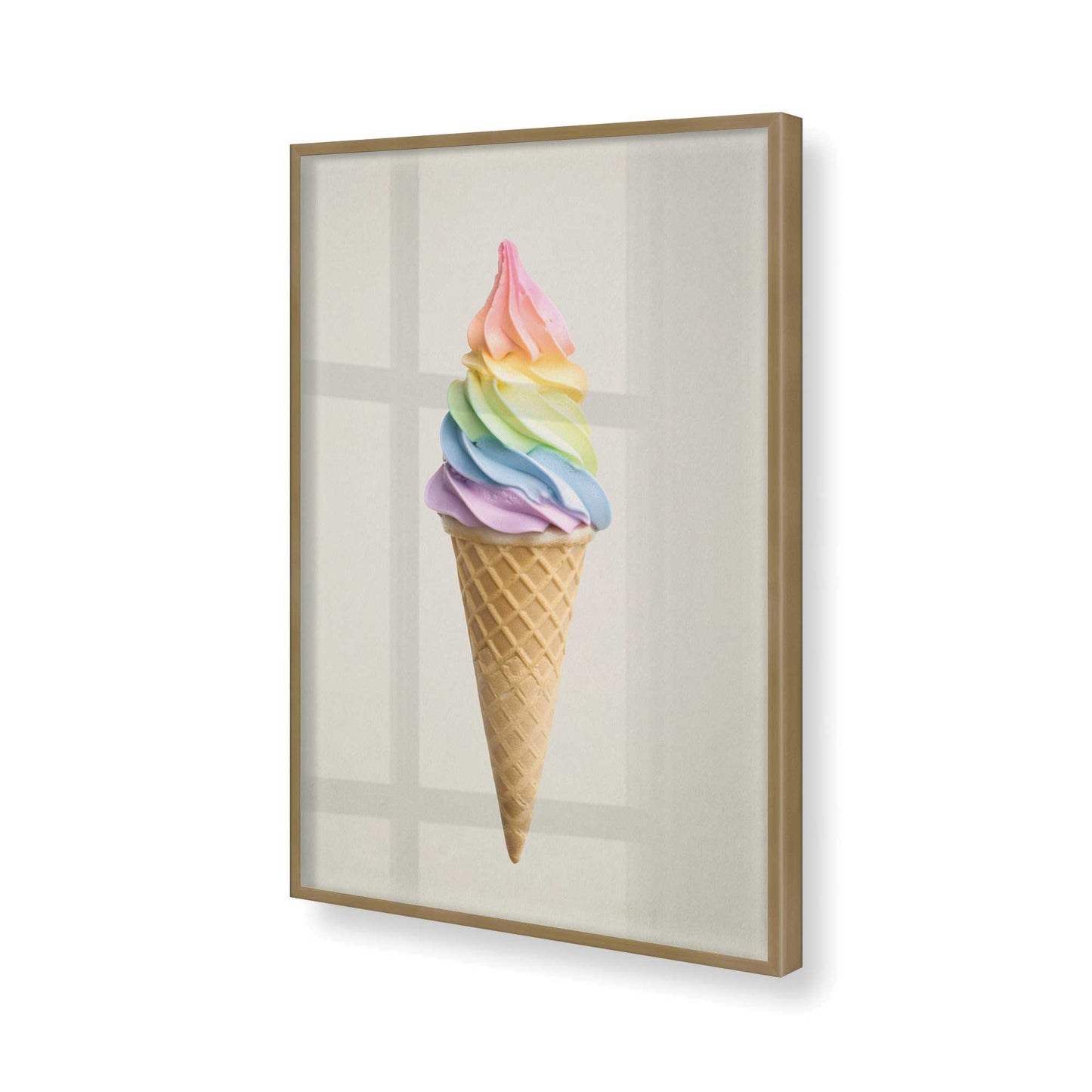 [Color:Brushed Gold], Picture of art in a Brushed Gold frame of the corner