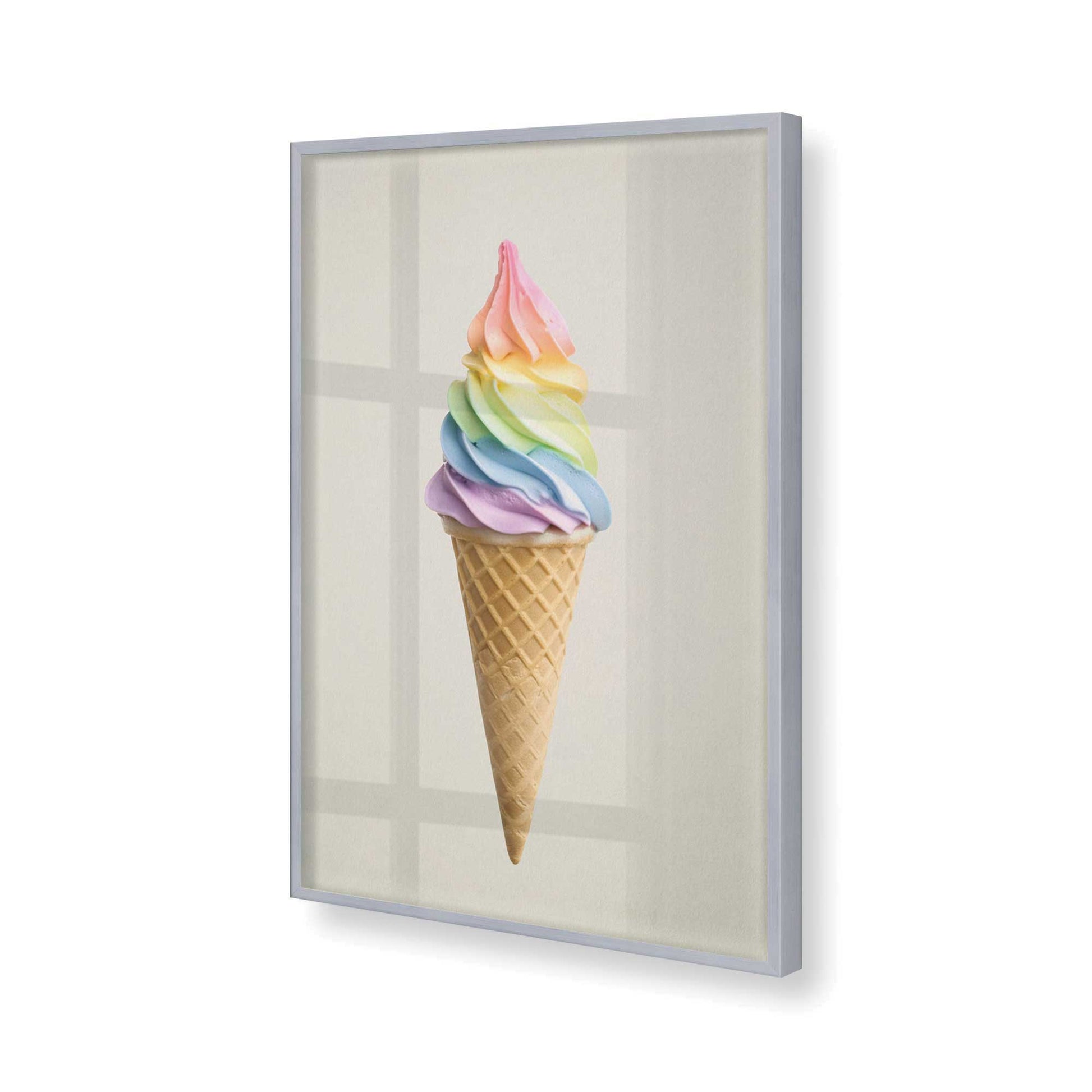 [Color:Polished Chrome], Picture of art in a Polished Chrome frame of the corner