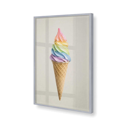 [Color:Polished Chrome], Picture of art in a Polished Chrome frame of the corner