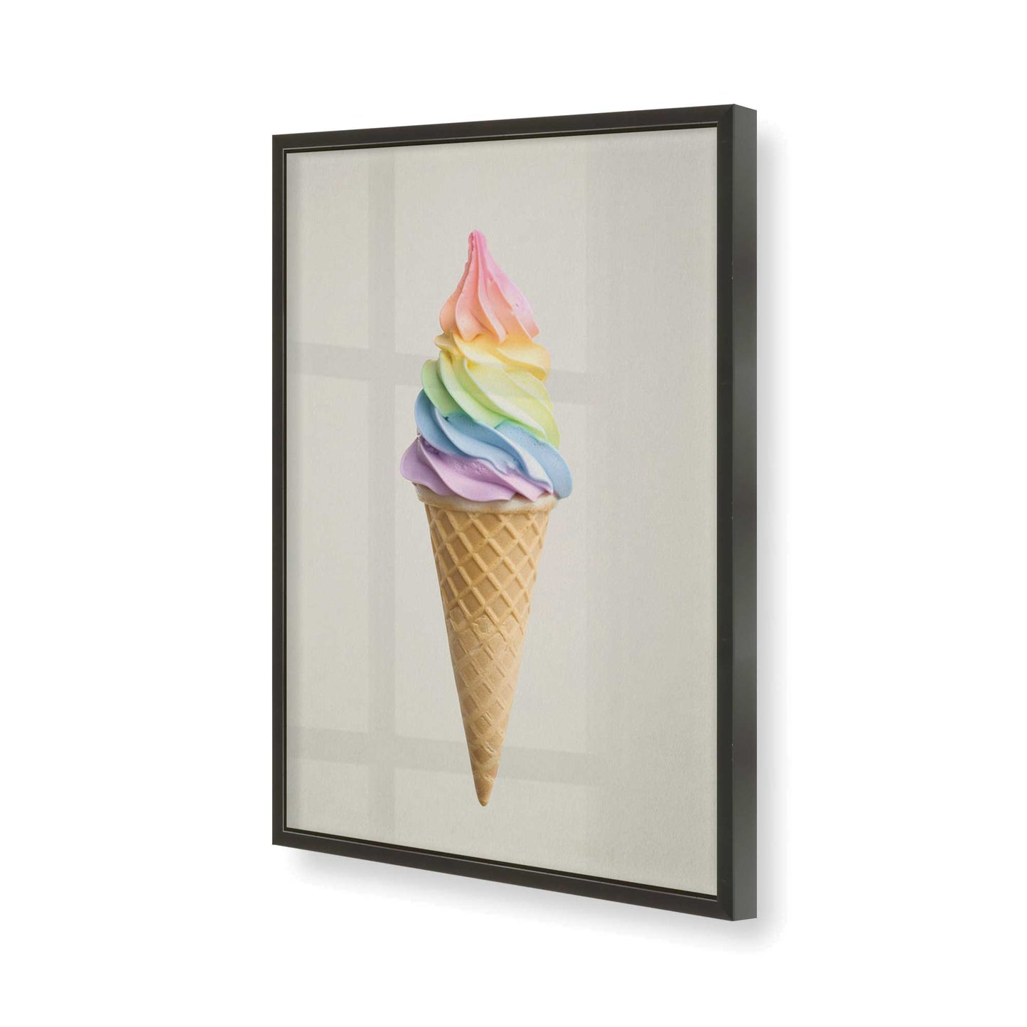 [Color:Satin Black], Picture of art in a Satin Black frame of the corner