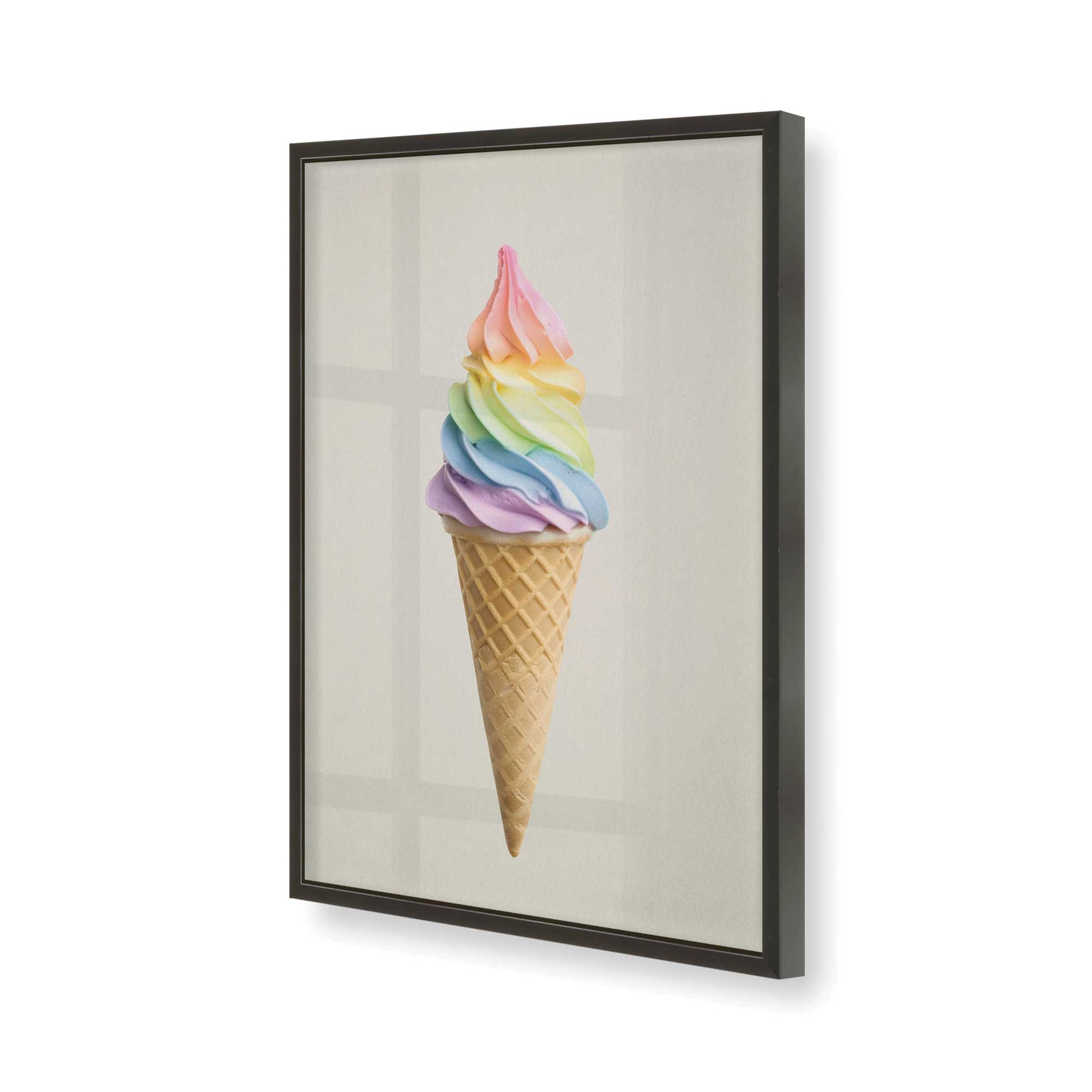 [Color:Satin Black], Picture of art in a Satin Black frame of the corner