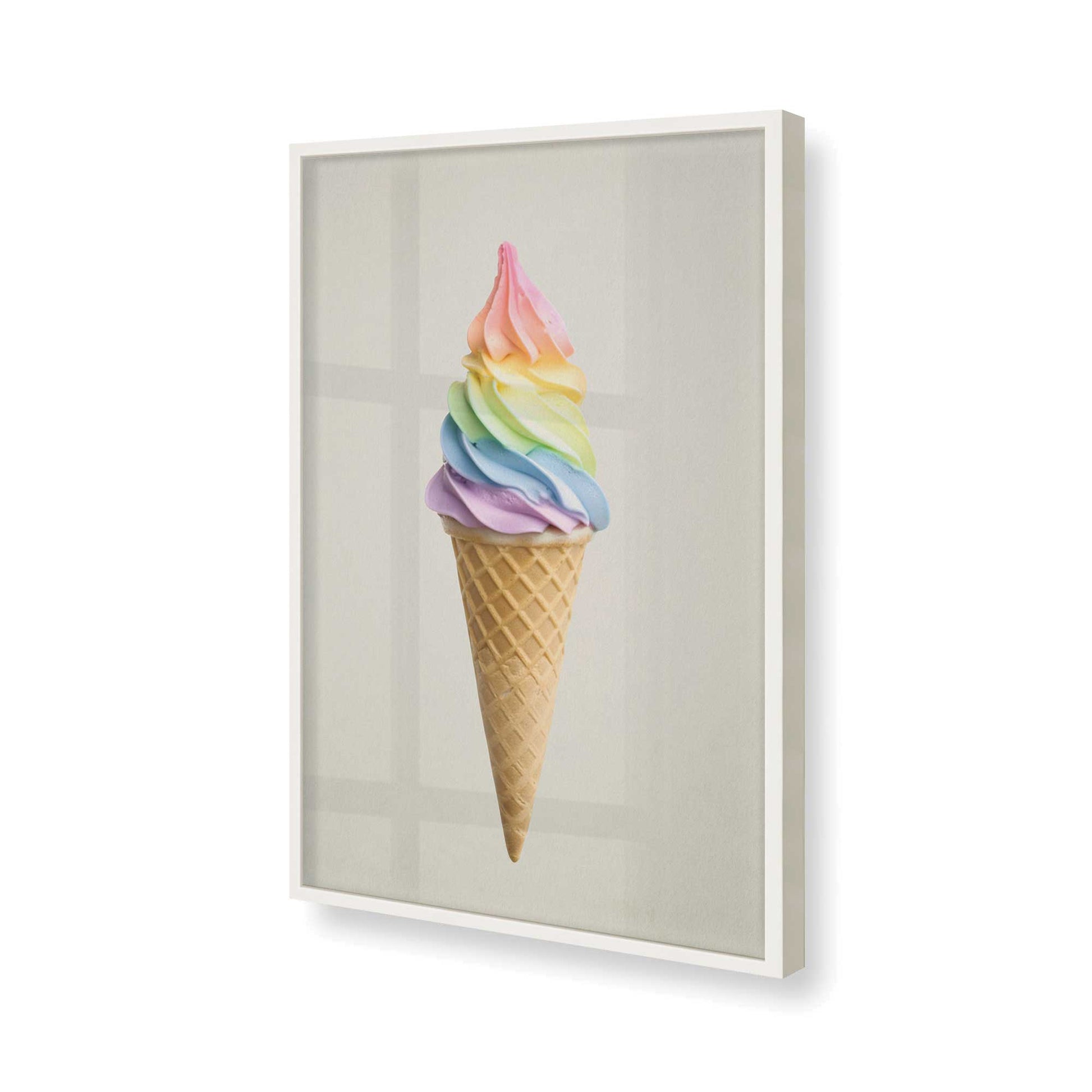 [Color:Opaque White], Picture of art in a Opaque White frame of the corner