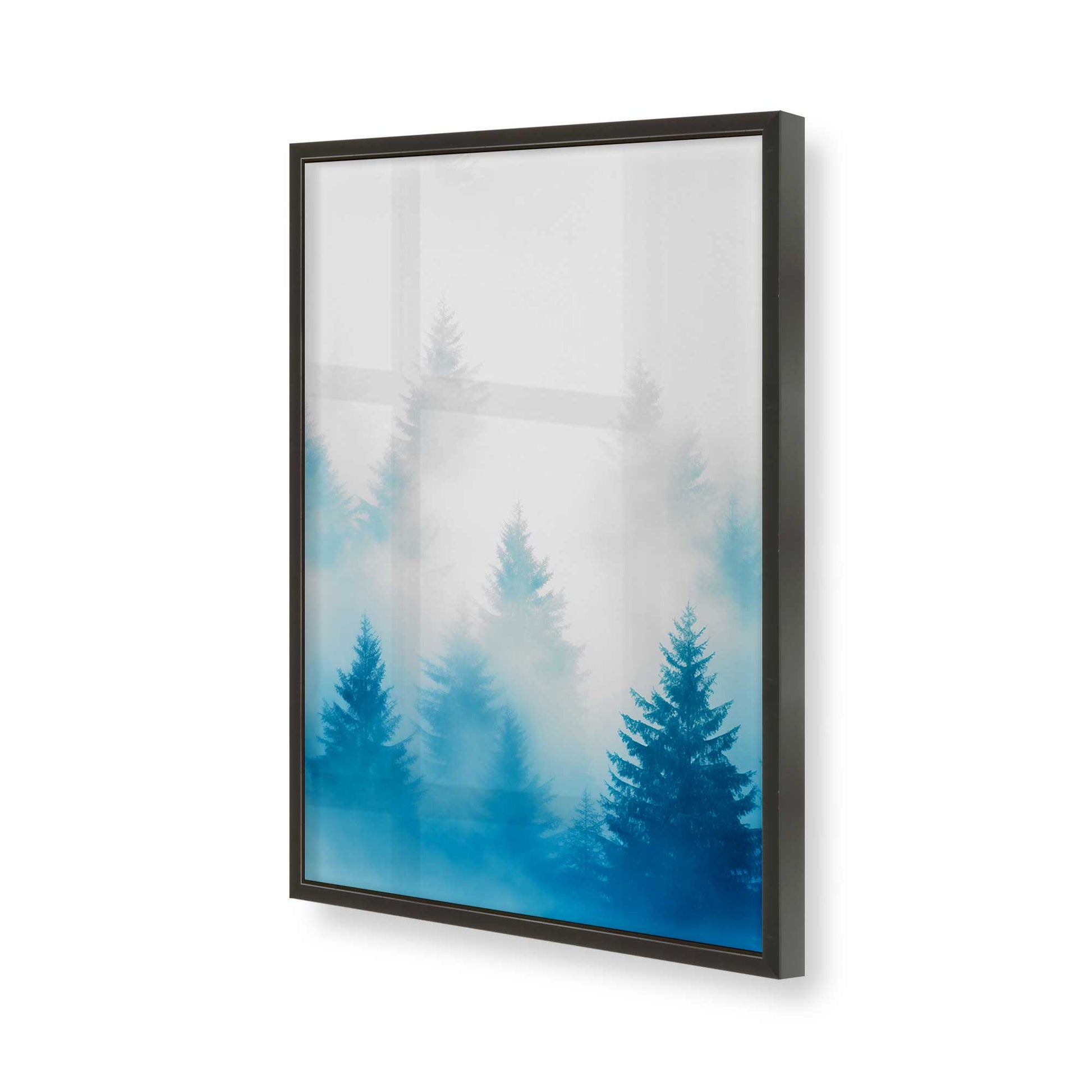 [Color:Satin Black], Picture of art in a Satin Black frame of the corner