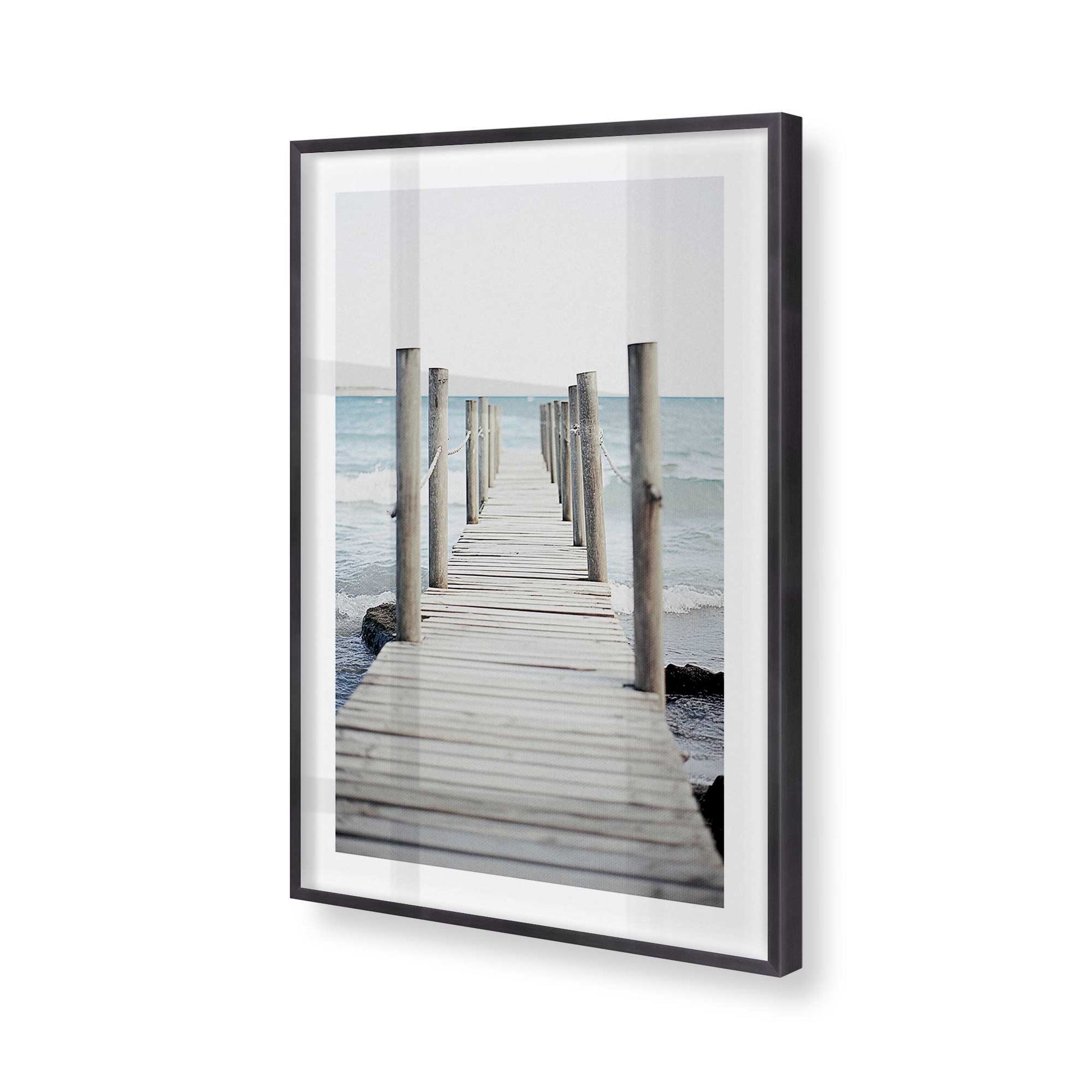 [Color:Weathered Zinc], Picture of art in a Weathered Zinc frame of the corner