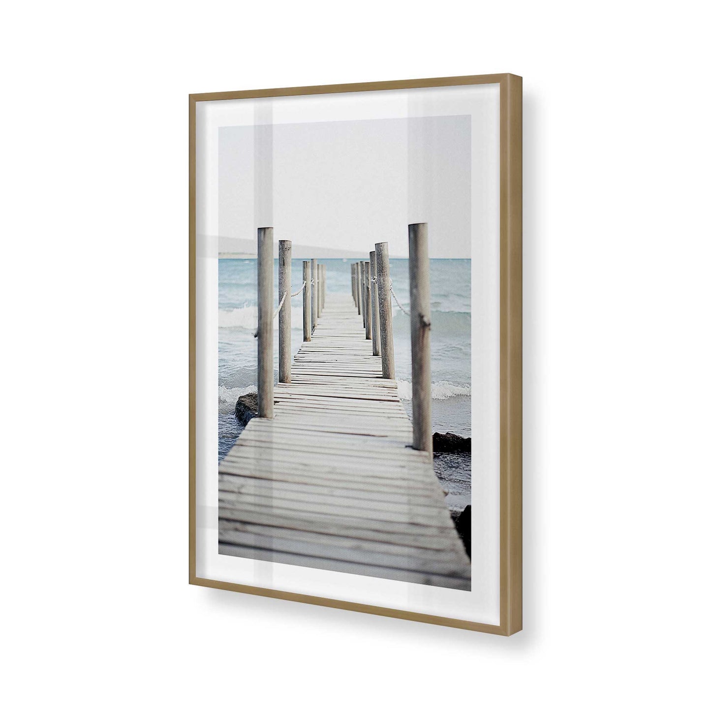 [Color:Brushed Gold], Picture of art in a Brushed Gold frame of the corner