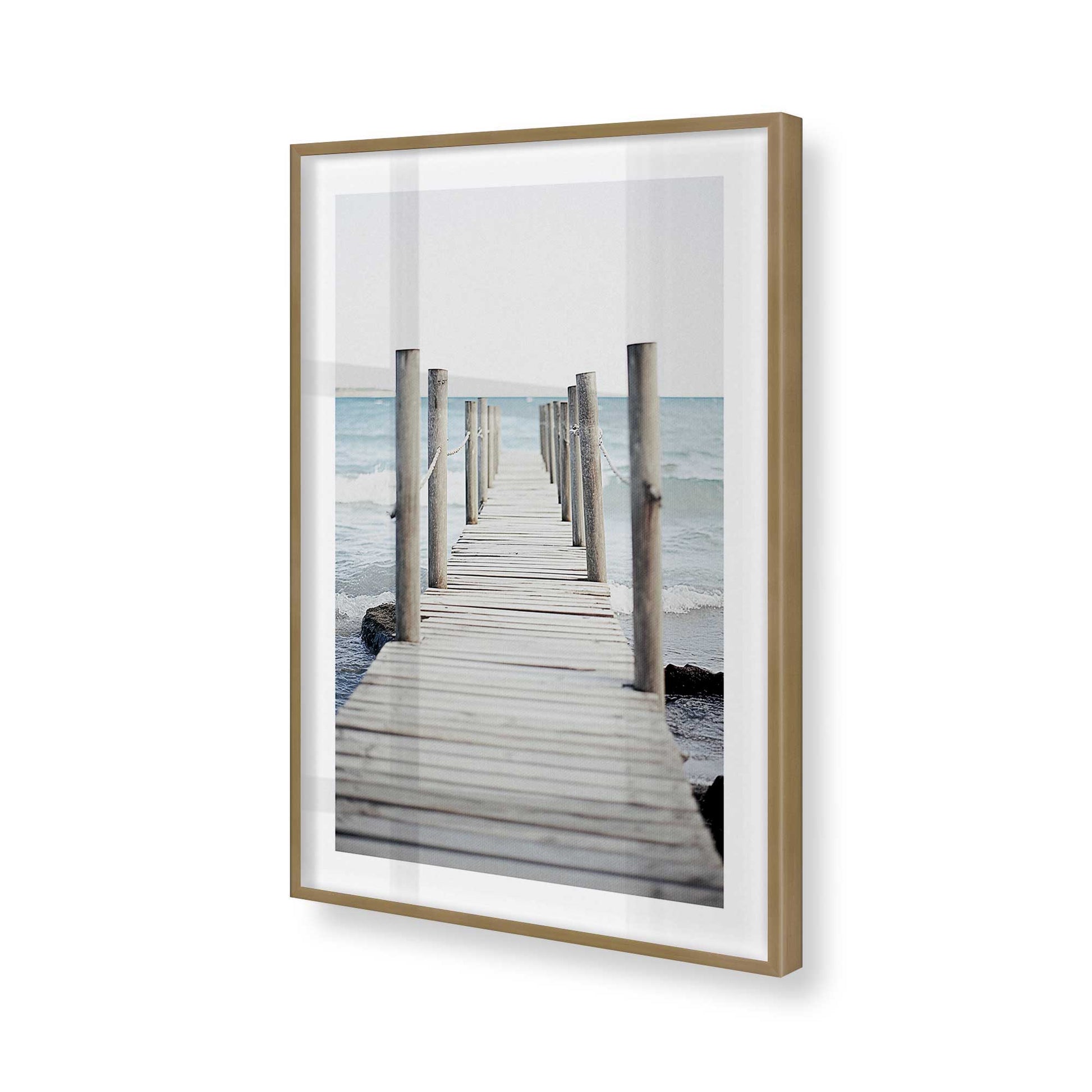 [Color:Brushed Gold], Picture of art in a Brushed Gold frame of the corner
